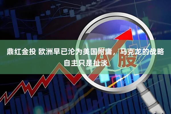 鼎红金投 欧洲早已沦为美国附庸，马克龙的战略自主只是扯淡